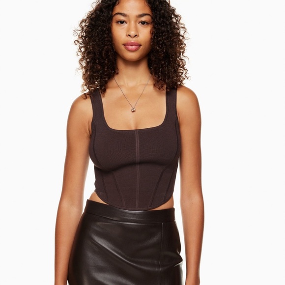 NWT Aritzia Knit Cotset Top - Picture 1 of 7